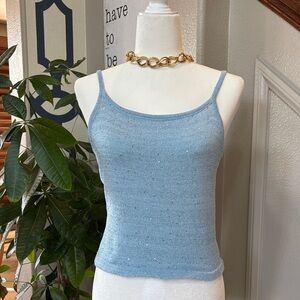 Light Blue Shimmer Knit Cami ✨